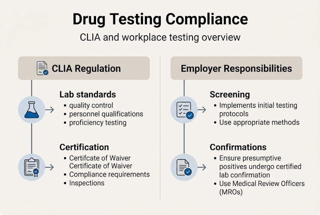 Infographic on CLIA drug testing compliance
