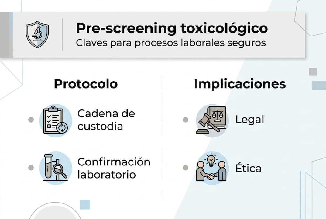 Infografía: Puntos clave para aplicar protocolos de toxicología en el entorno laboral