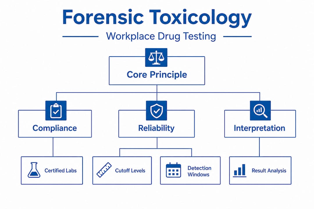 Infographic of forensic toxicology concept hierarchy