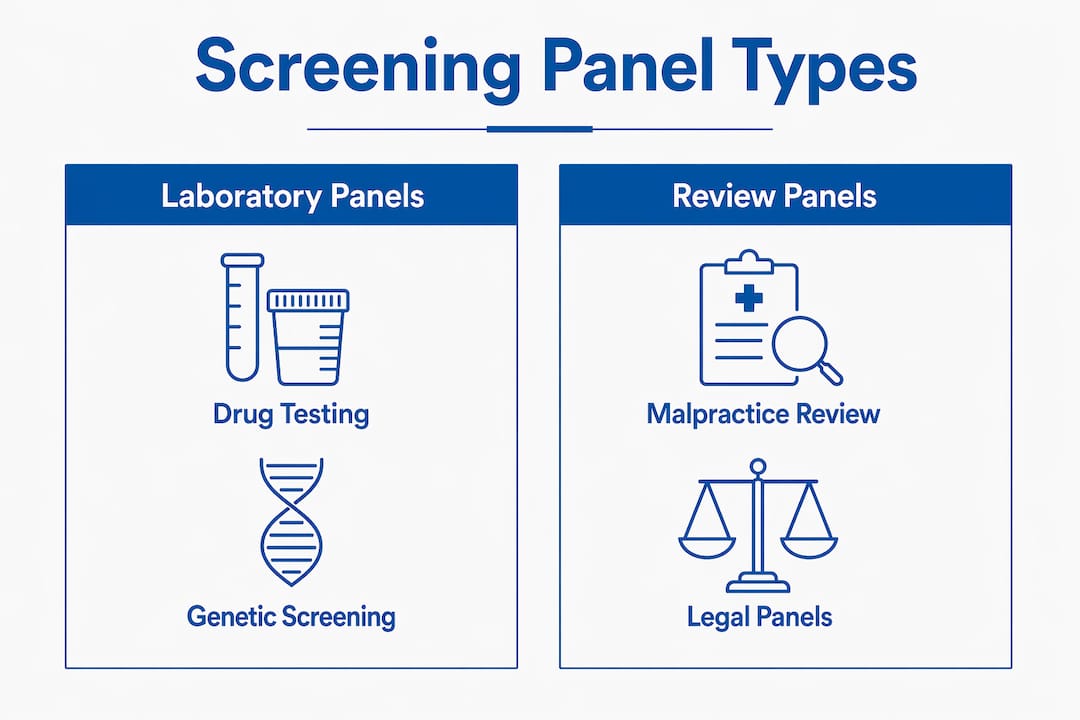 Infographic comparing types of screening panels