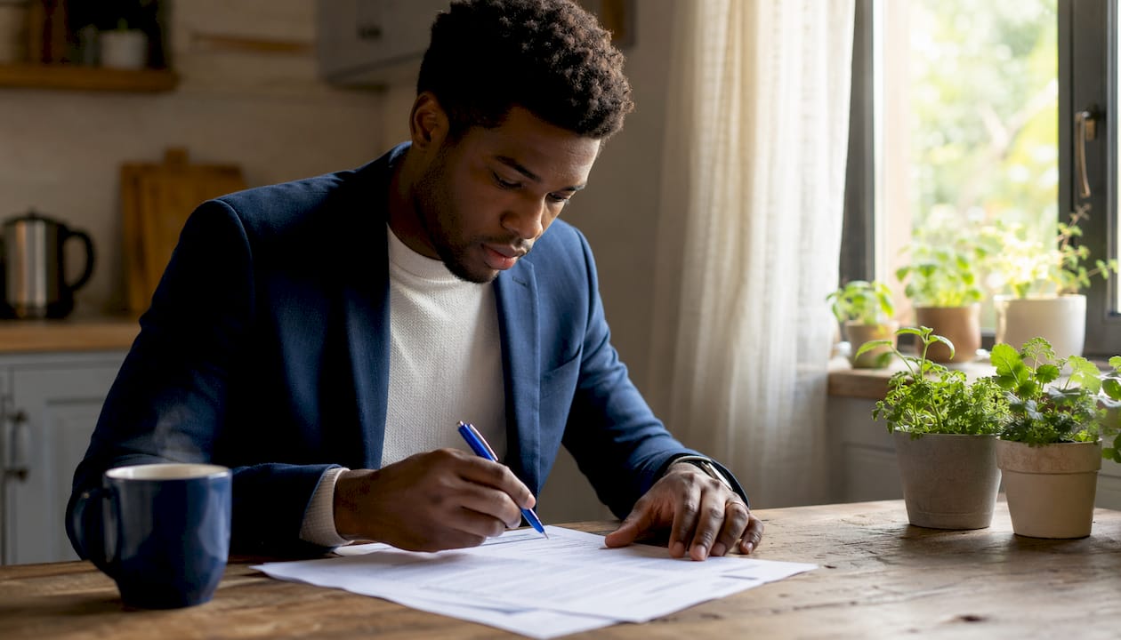 Man reviewing drug testing procedures