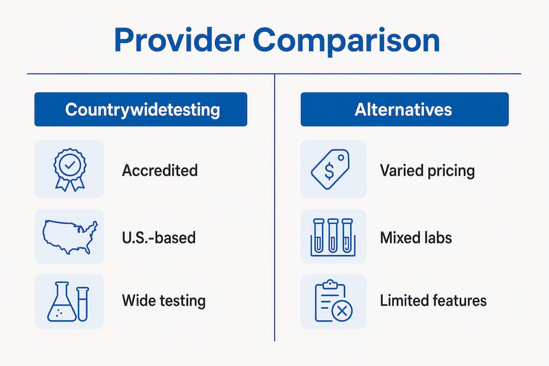 Infographic showing side-by-side provider comparison
