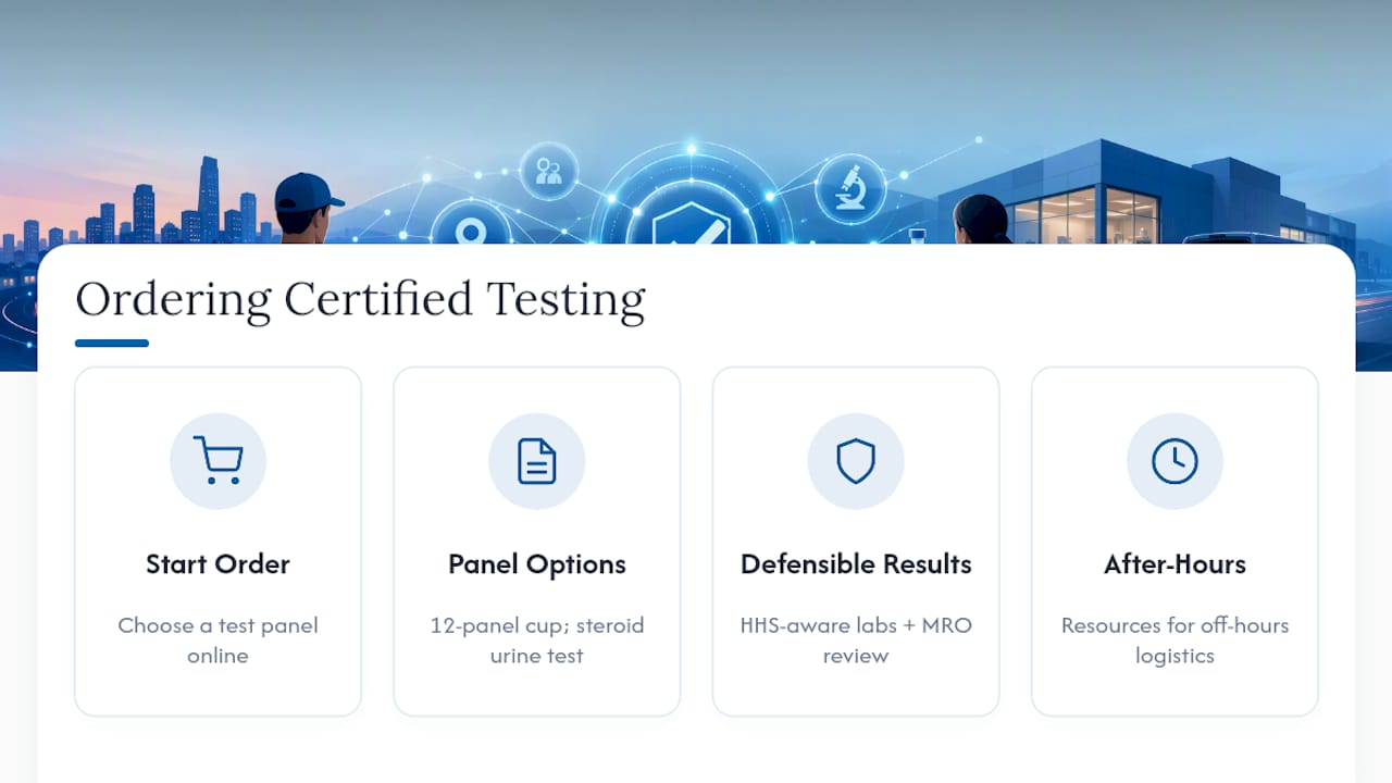 Order Certified Testing Through Countrywidetesting Anytime — overview diagram