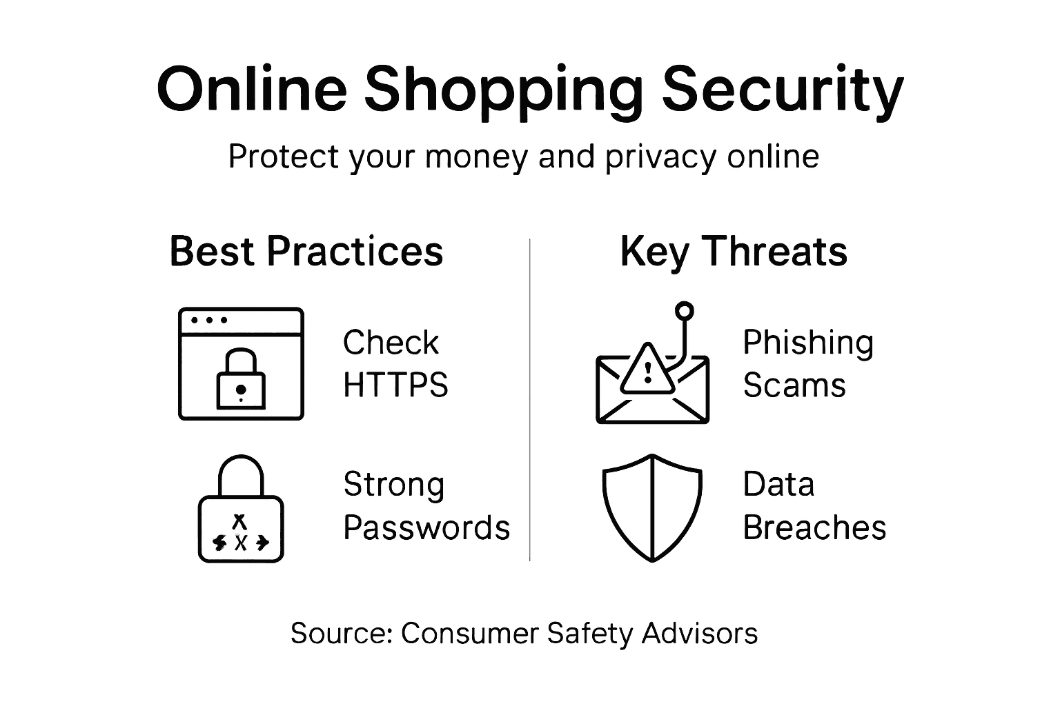 Infographic secure online shopping essentials