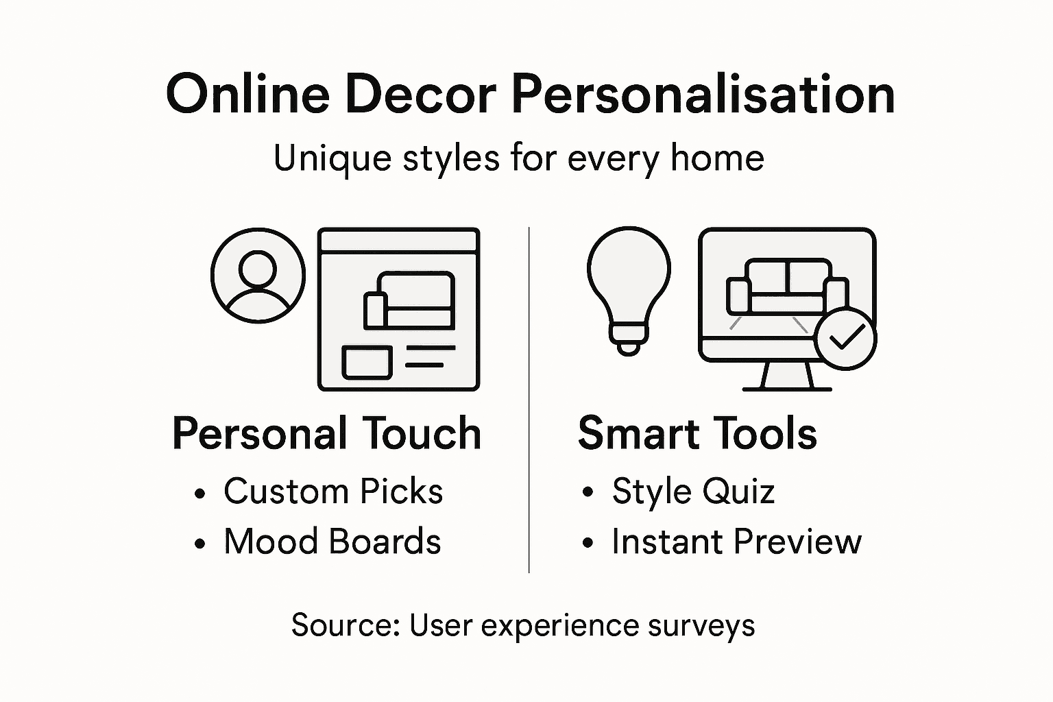 Infographic on personalising home decor choices online