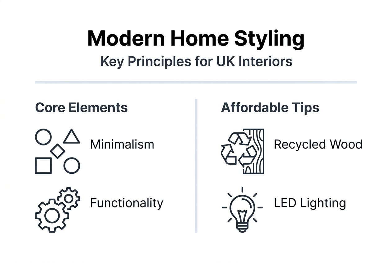 Infographic shows modern home styling basics