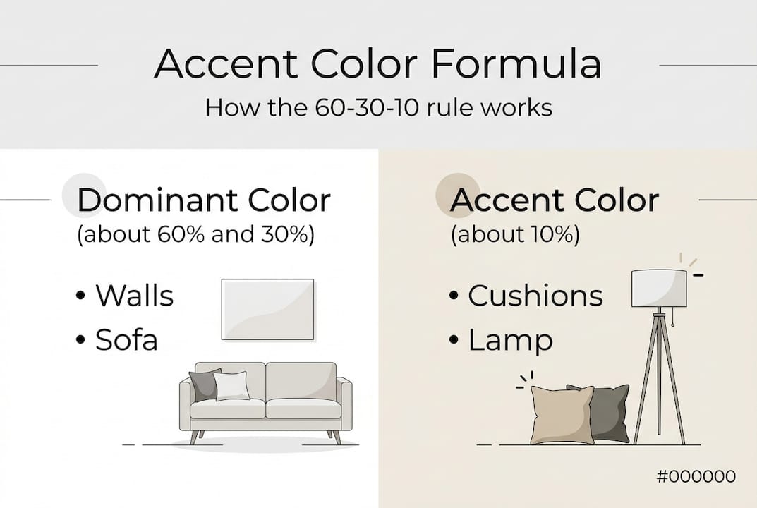Infographic on accent color formula