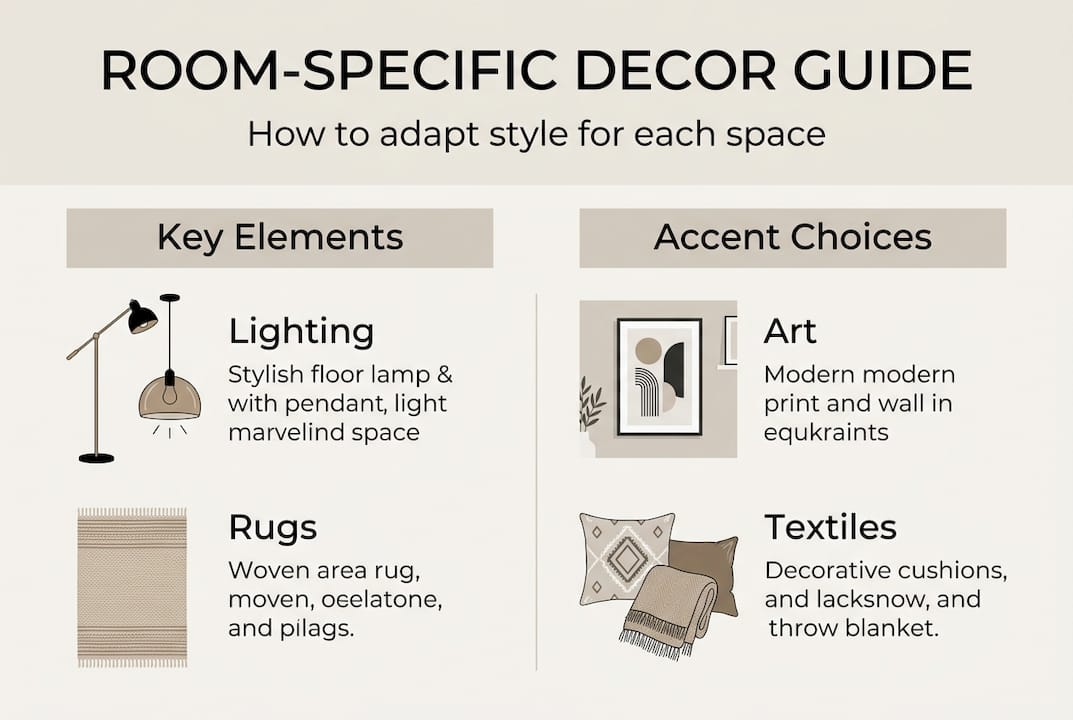 Infographic shows decor elements and accents