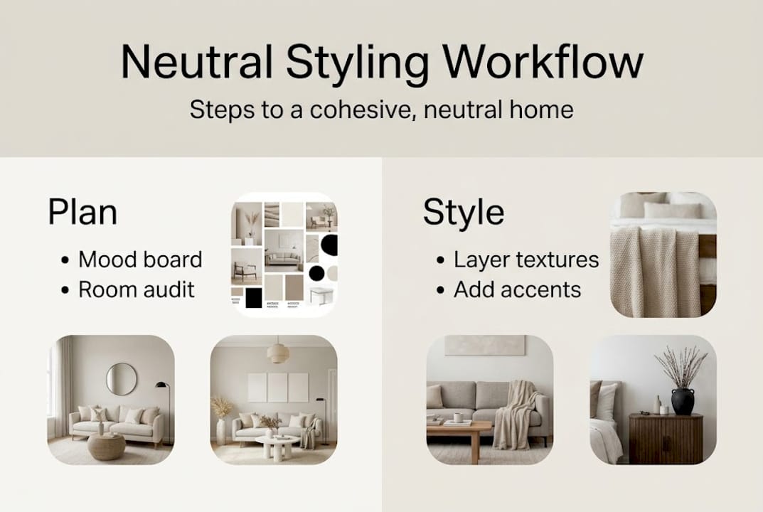 Infographic: steps for neutral home workflow