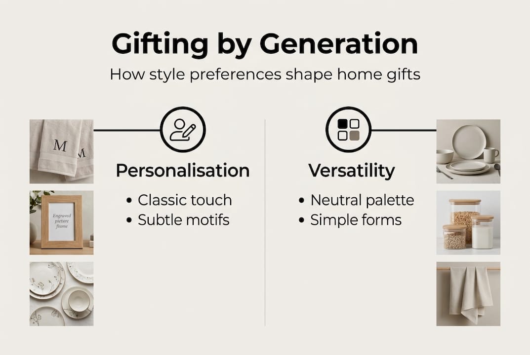 Infographic of generational gifting style trends