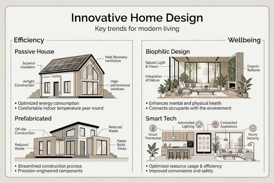 Infographic of home design trends and features