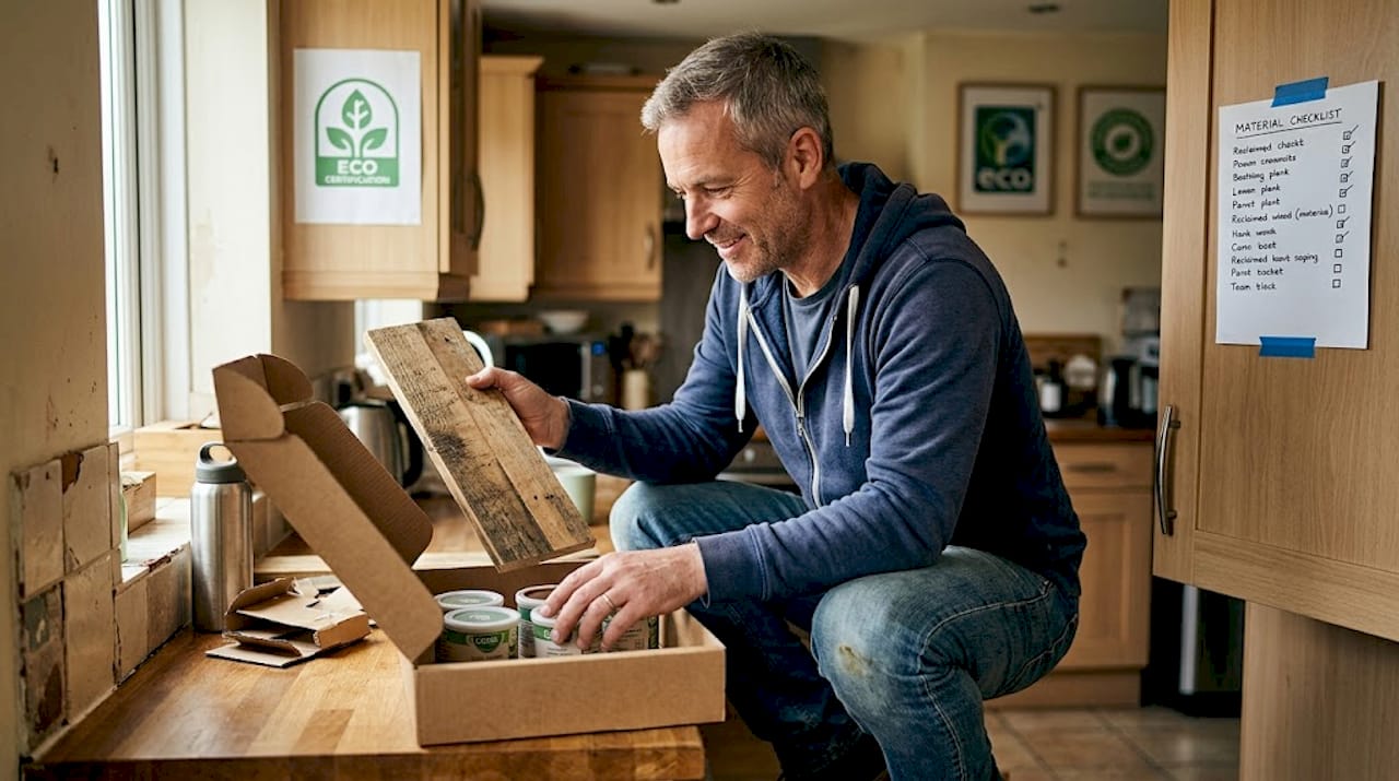 Man choosing eco-friendly decor materials