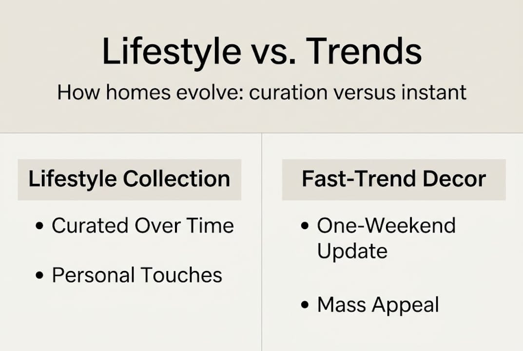 Infographic comparing lifestyle and trend decor