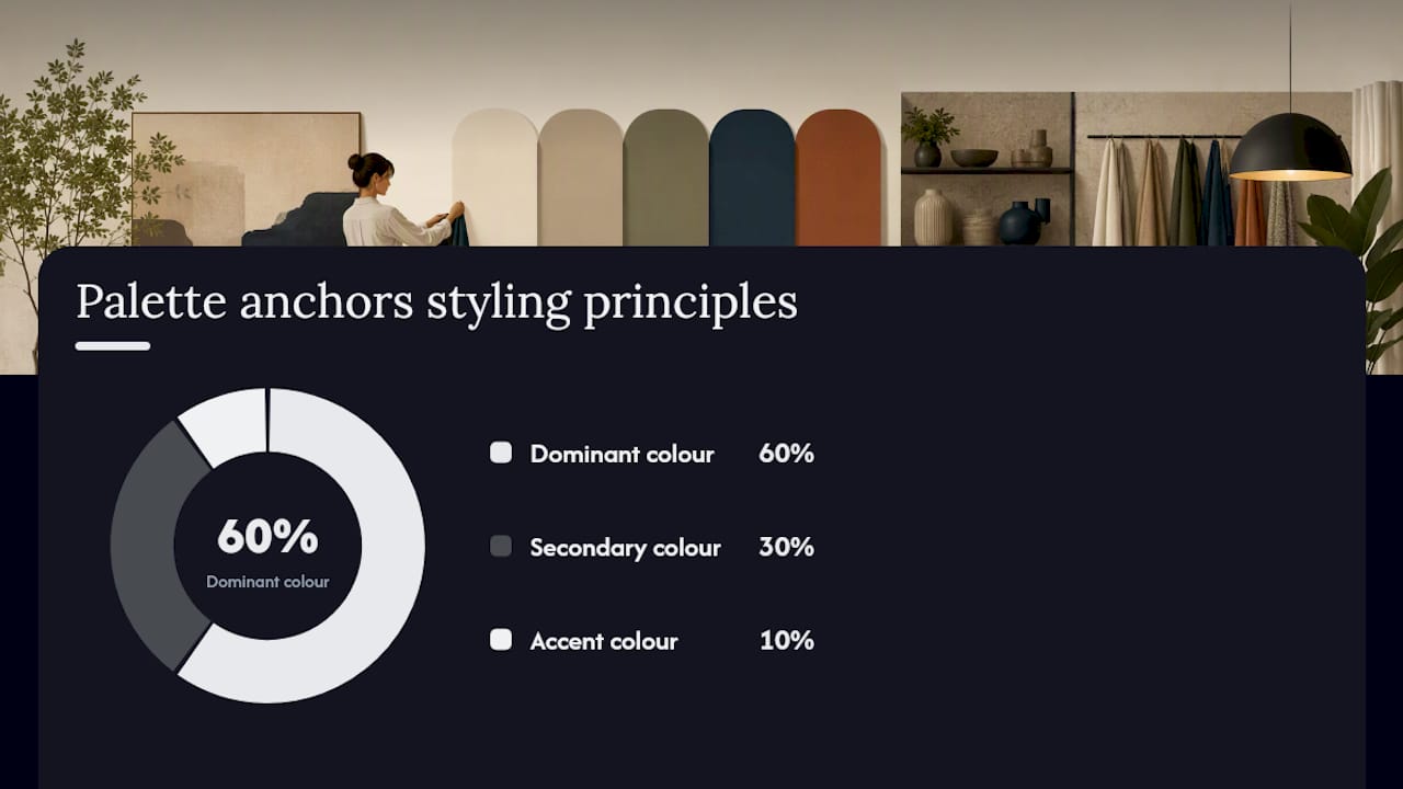 Diagram of core styling principles and colour rule