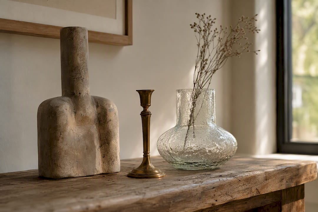 Stylish art vignette with varied heights