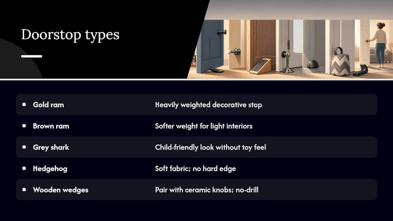 Buy tasteful door-stop solutions from an online home decor retailer — overview diagram