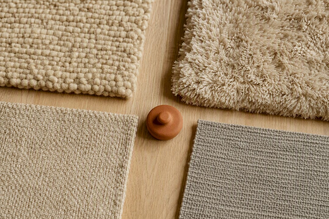 Different rug textures changing colour appearance