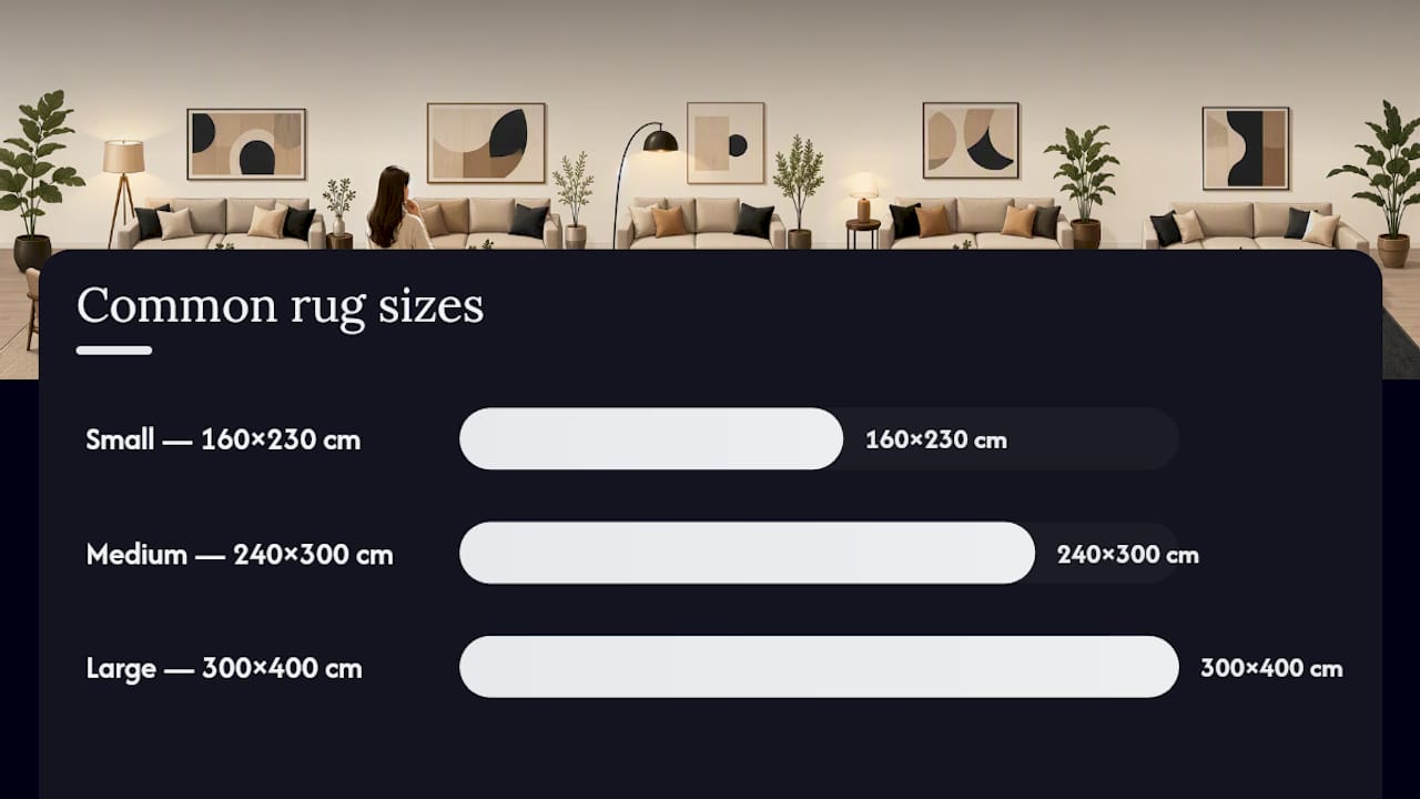 How do you choose the right rug size for a living room? — overview diagram