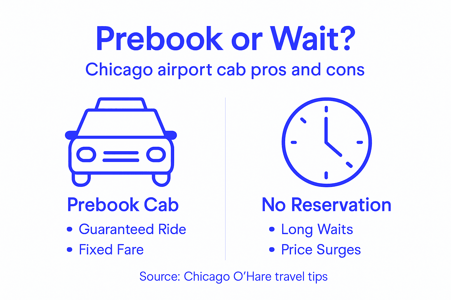 Infographic comparing prebooked versus last-minute cabs