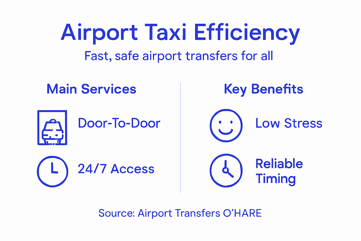 Infographic on airport taxi service benefits