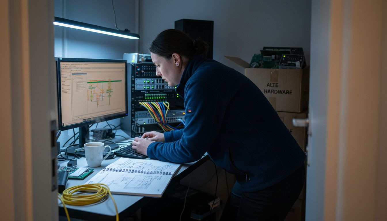 Eine IT-Spezialistin sorgt dafür, dass Omnichannel-Lösungen nahtlos in die bestehende IT-Infrastruktur eingebunden werden.