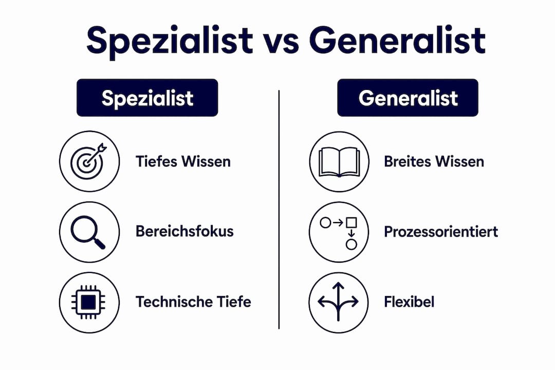 Infografik: Spezialist oder Allrounder – ein Vergleich