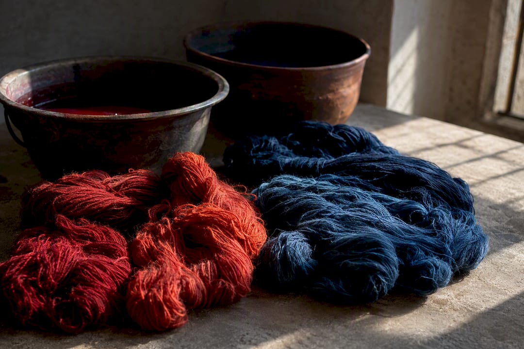 Fire de lână vopsite natural cu garanță și indigo