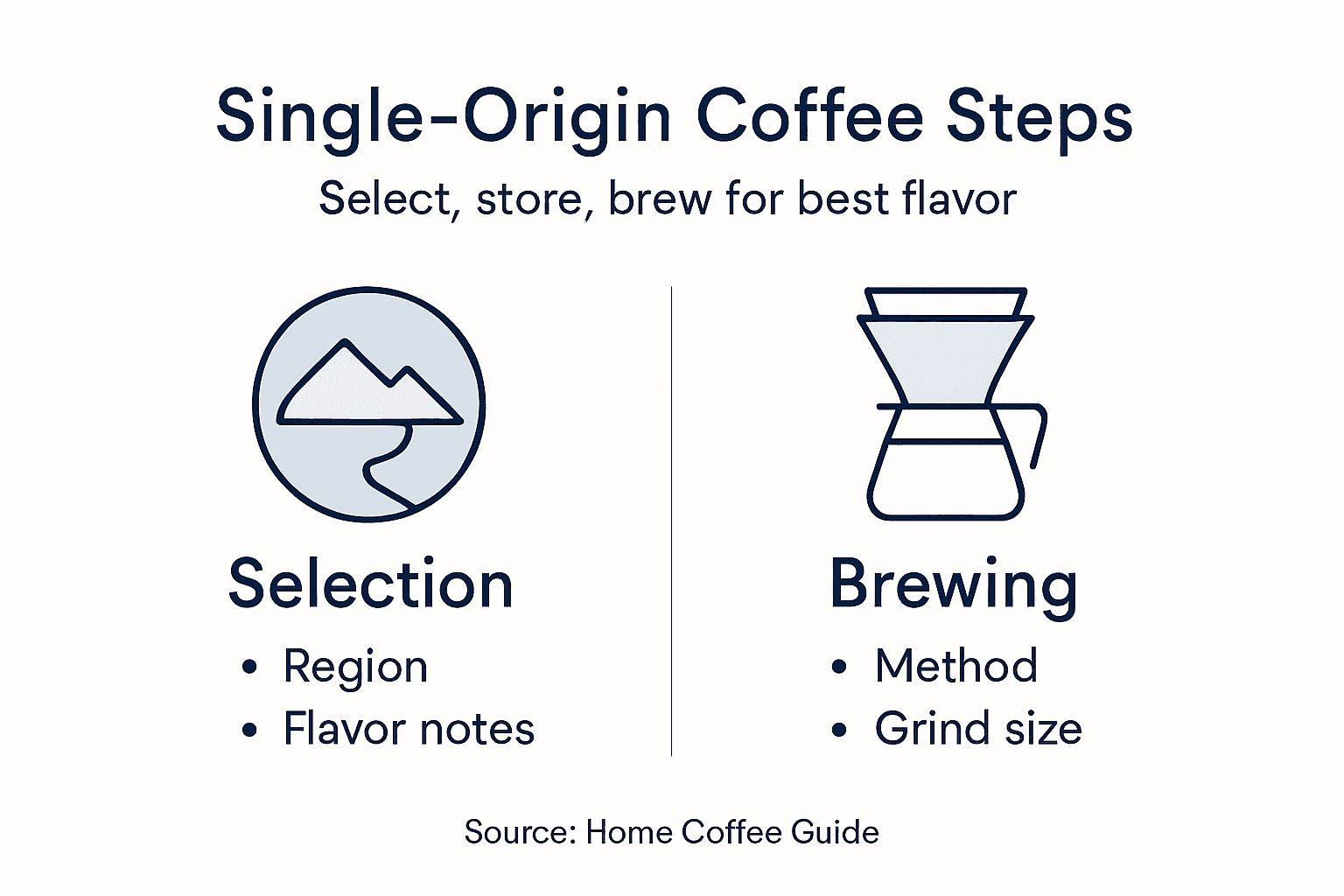 Infographic showing single-origin coffee steps