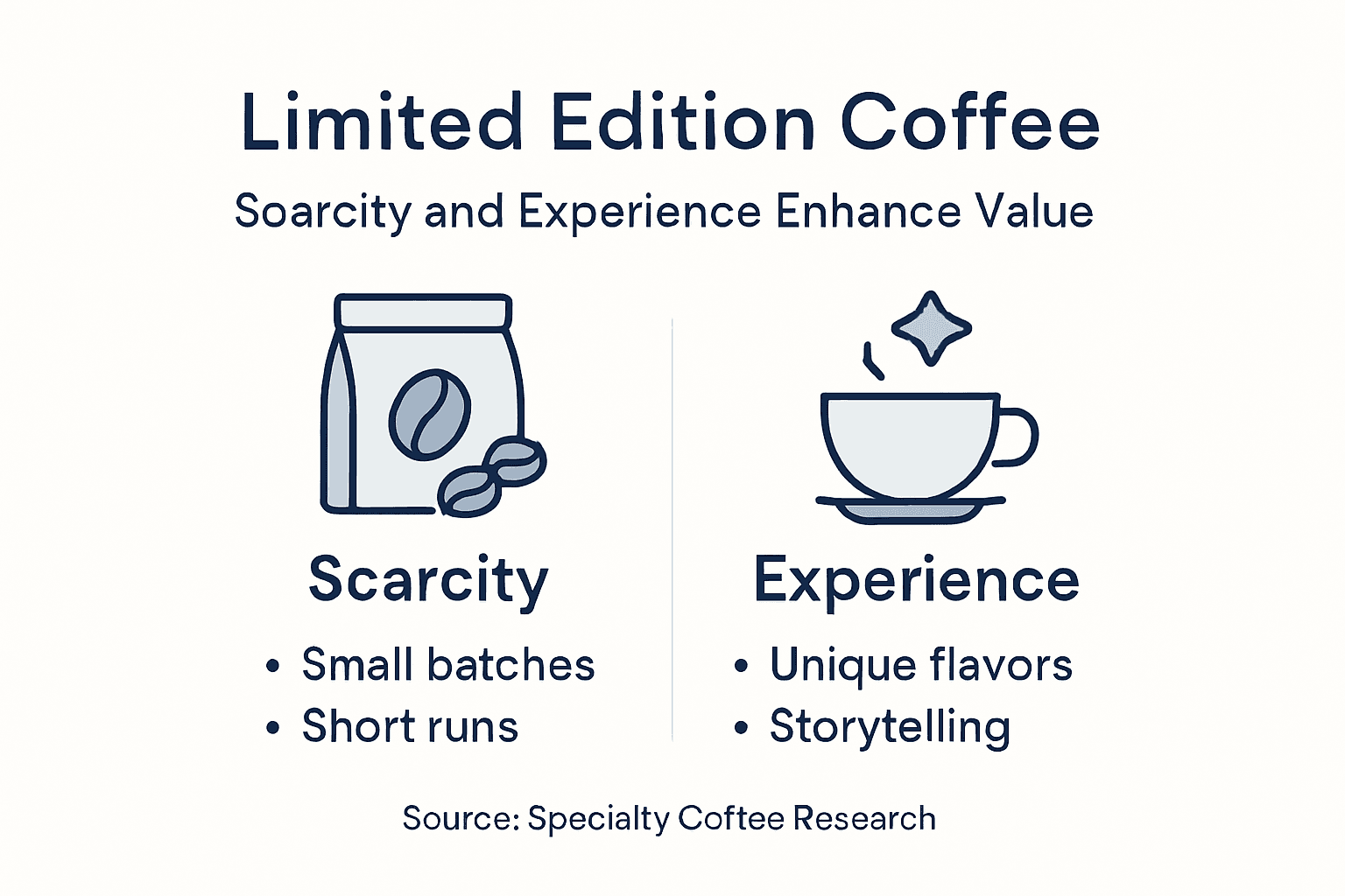 Infographic illustrating scarcity and experience factors