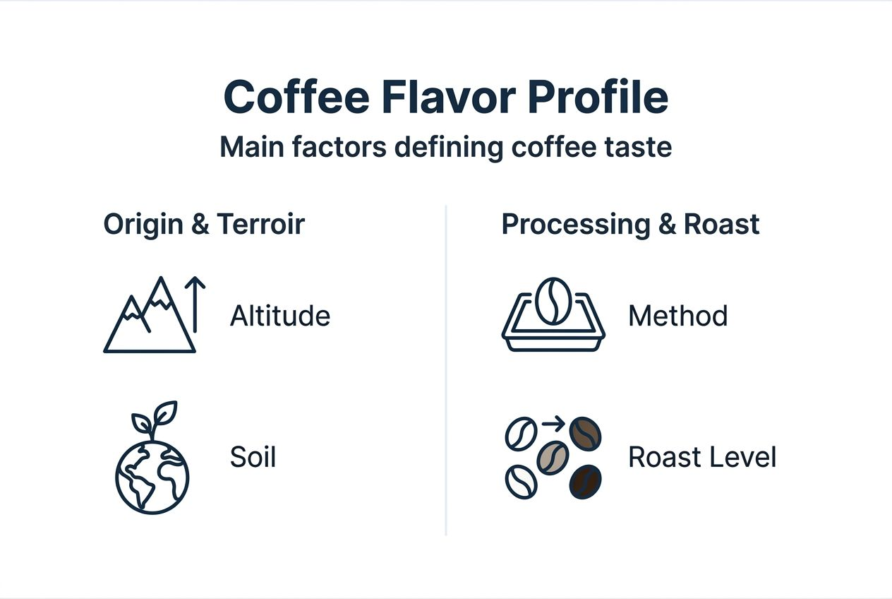 Infographic of coffee flavor profile basics