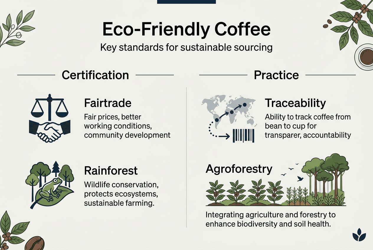 Infographic on certifications and eco practices