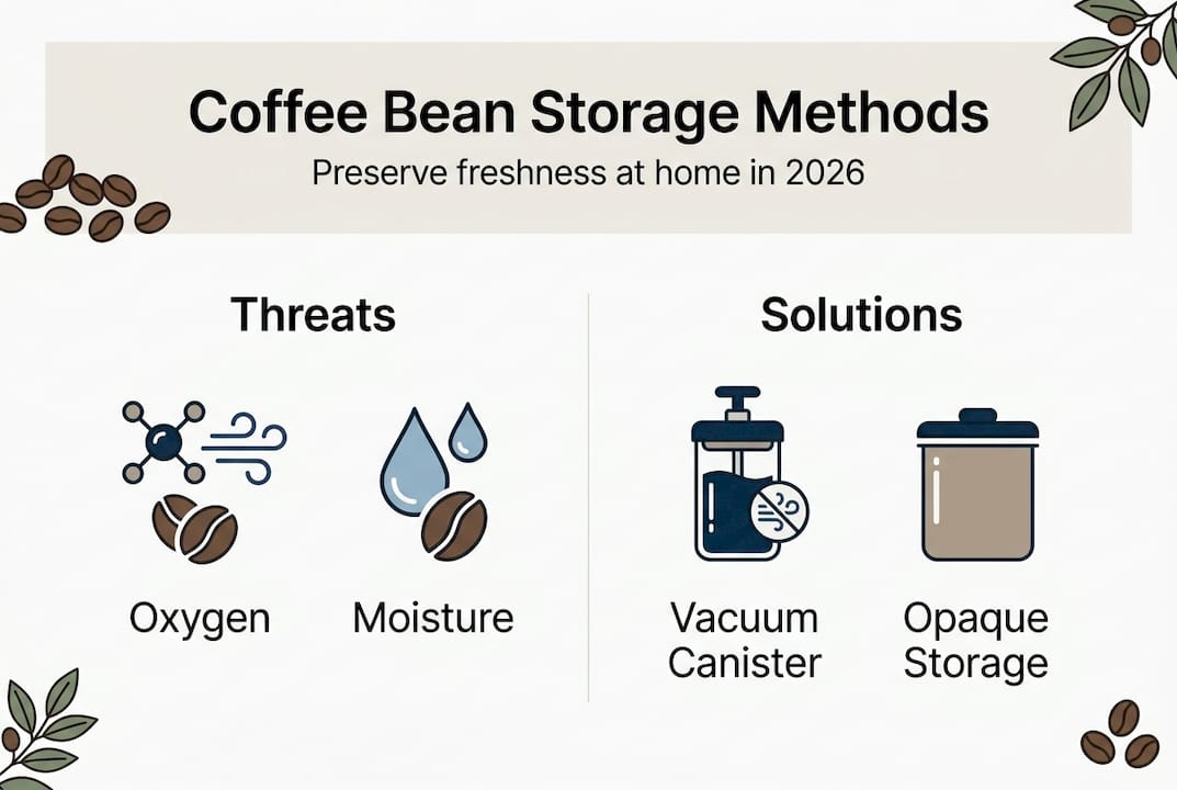 Infographic on coffee bean storage solutions