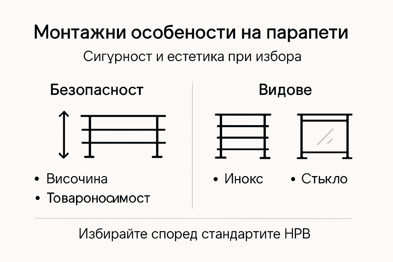 Инфографика: Как да изберем подходящ парапет и защо безопасността е важна