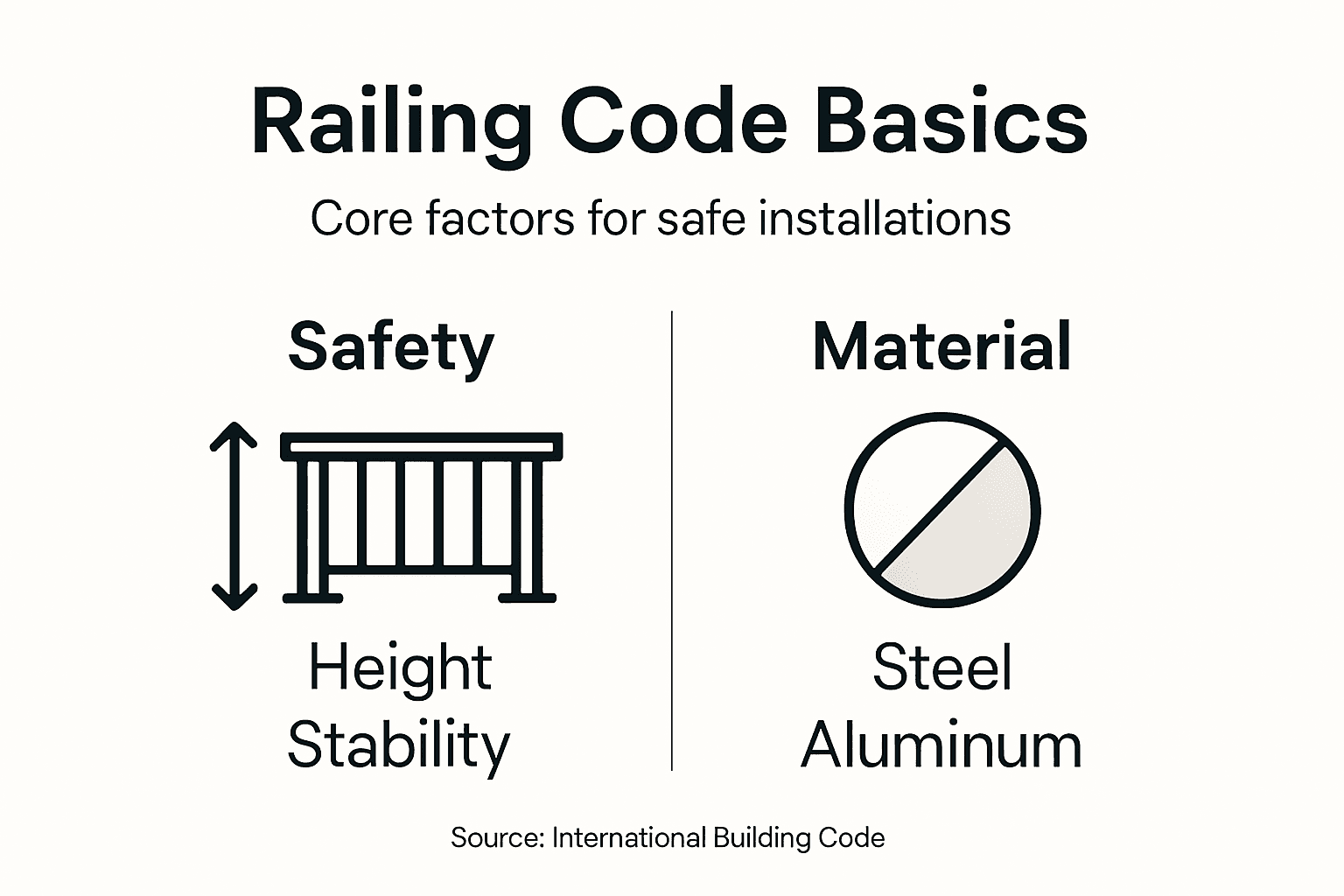 Infographic overview of railing code compliance