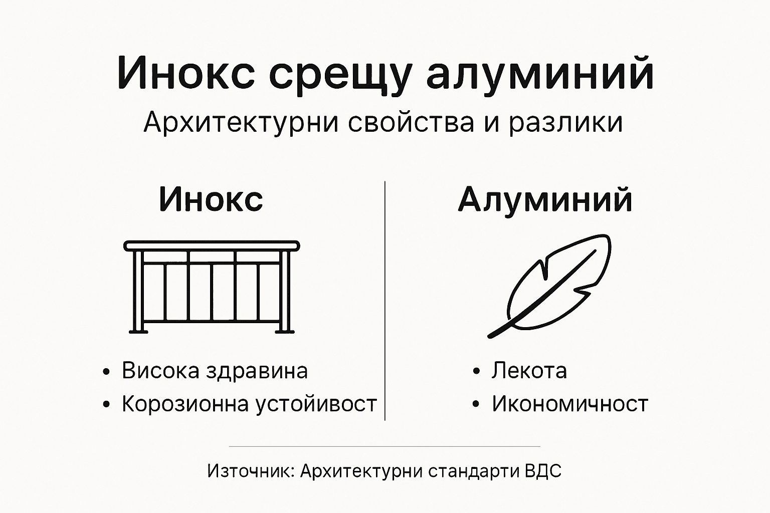 Инфографика: Кое е по-добро – неръждаема стомана или алуминий? Основни разлики и предимства