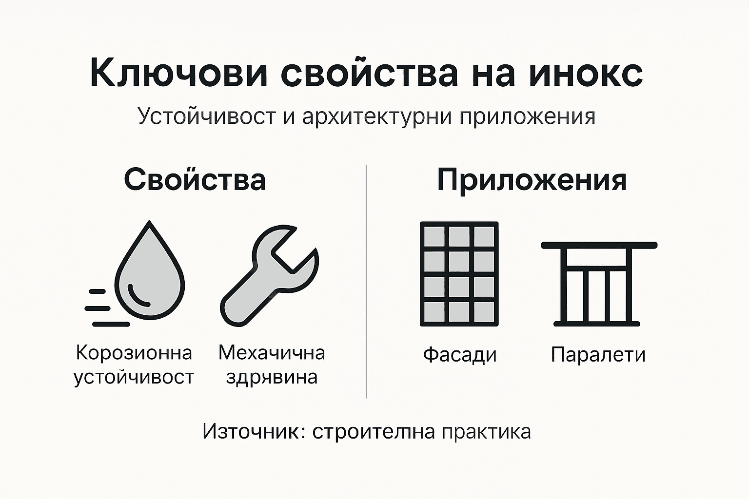 Инфографика: Какви са основните качества на неръждаемата стомана и къде намира приложение