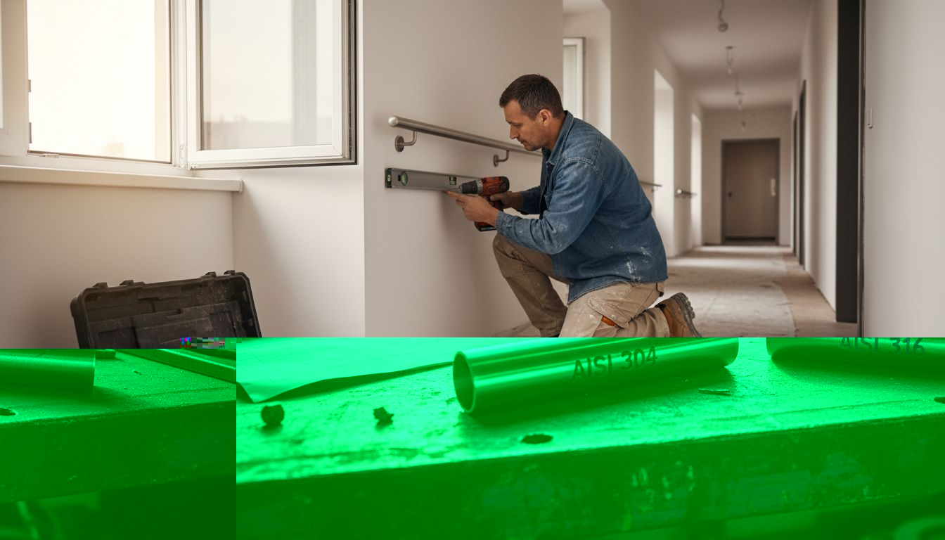 AISI 304 versus 316 rail samples side by side