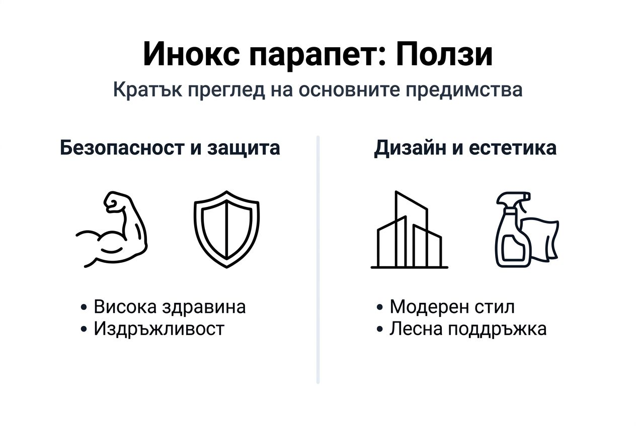 Инфографика: Защо да изберем парапети от инокс – основни предимства