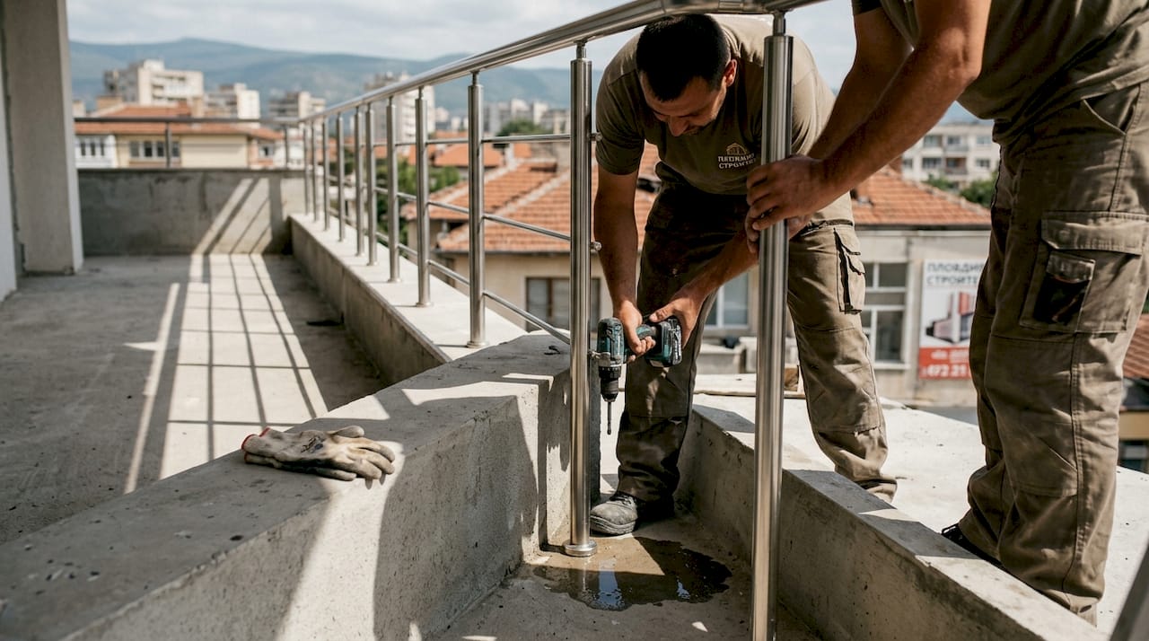 Поставяне на иноксов парапет на терасата – сигурност и стил за вашия дом