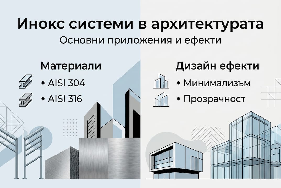 Визуално ръководство за инокс системи: избор на материали и тенденции в дизайна