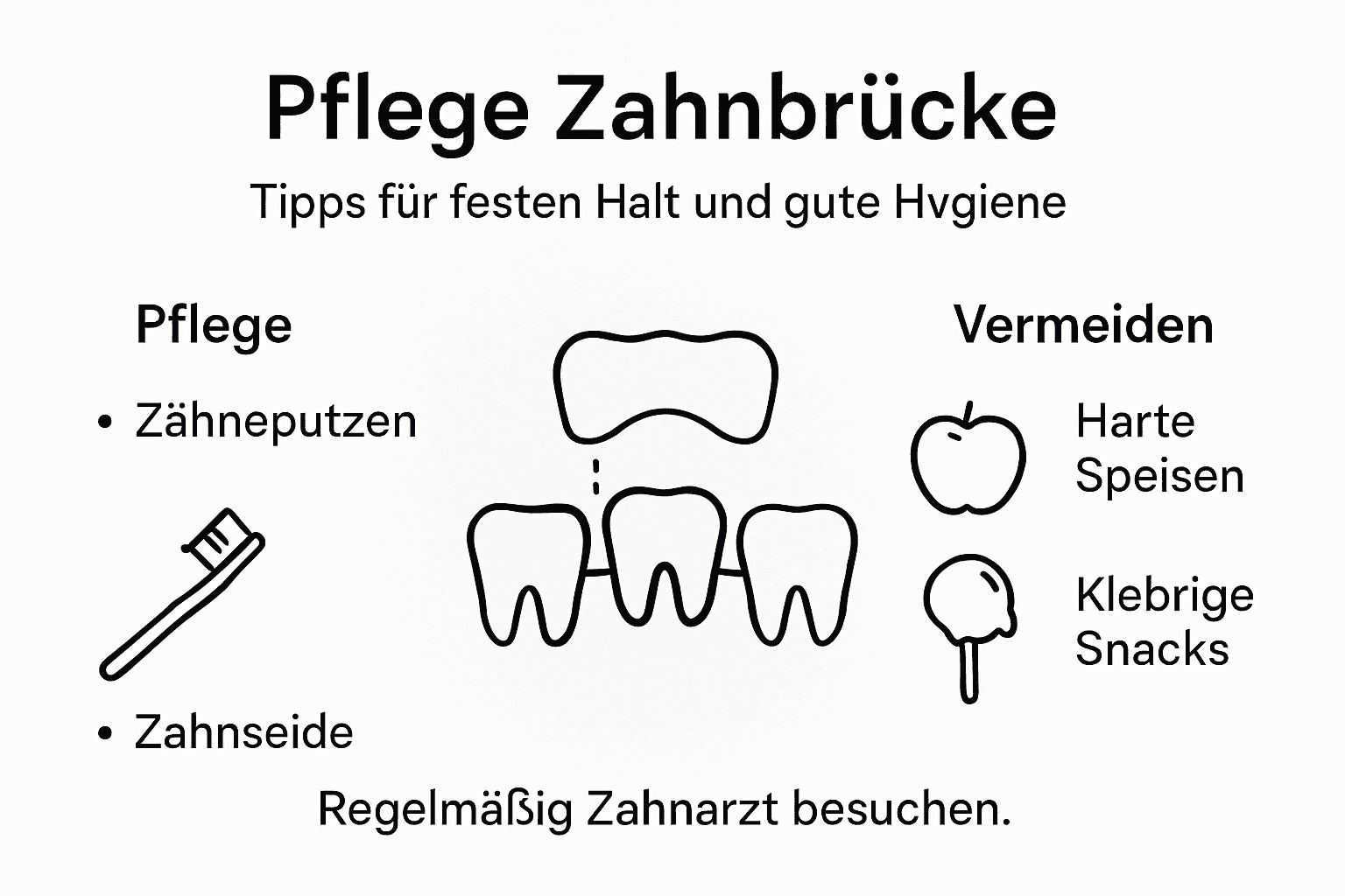 Übersicht: So bleibt Ihre Zahnbrücke lange gesund – Pflegetipps auf einen Blick