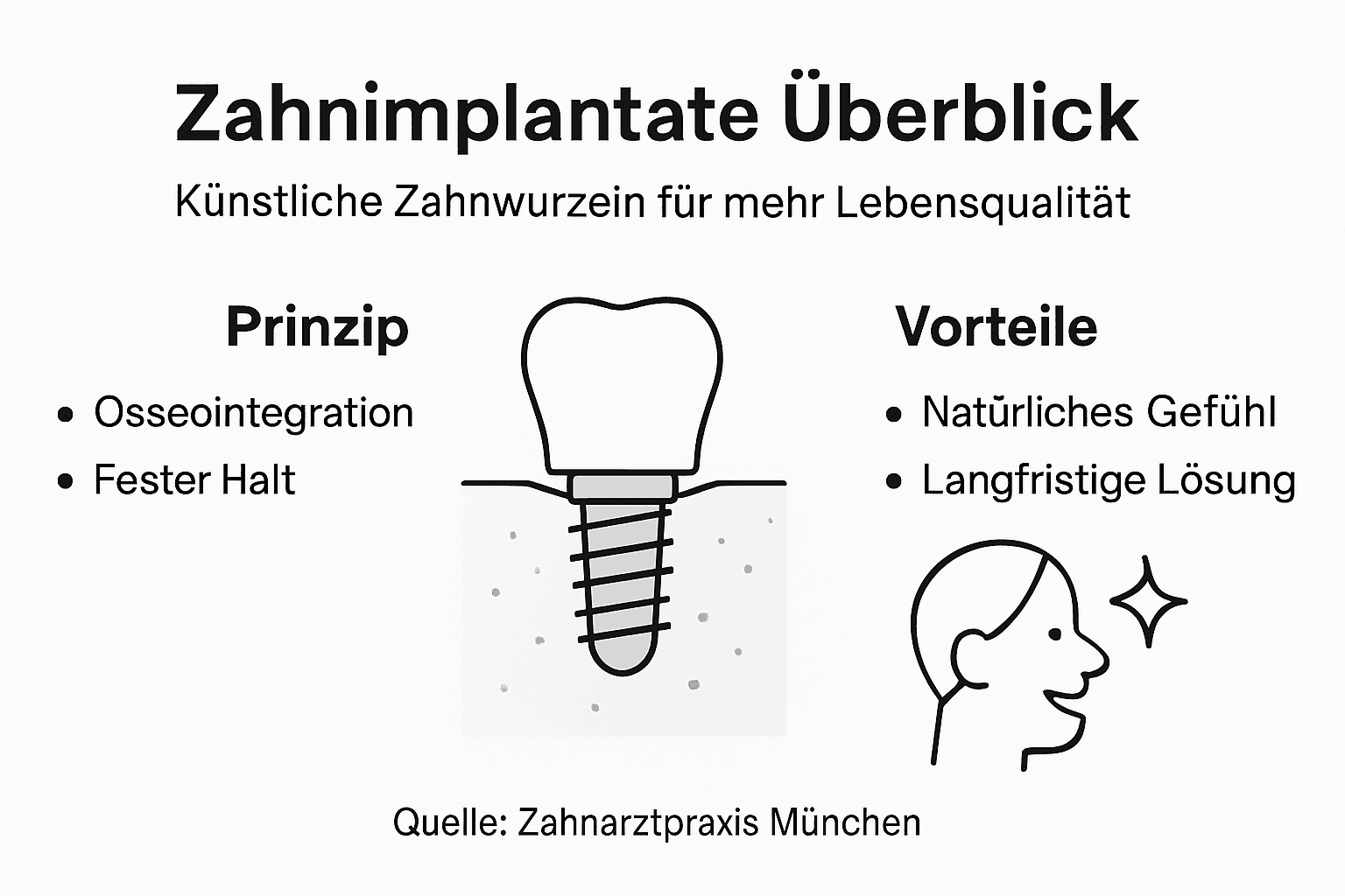 Infografik: So funktionieren Zahnimplantate und diese Vorteile bieten sie