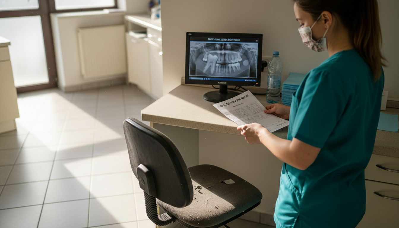 Zobna higieničarka ureja dokumentacijo in podatke v ambulanti, da so vsi kartoni pacientov pregledni in vedno dostopni.