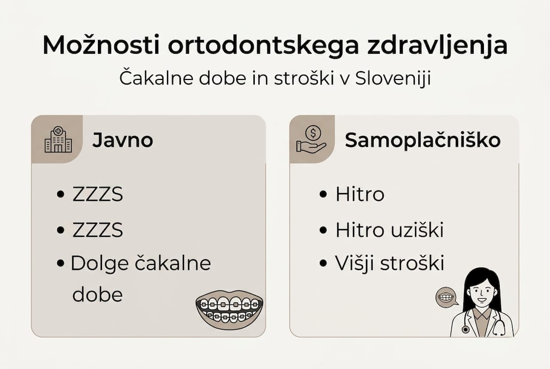 Pregled možnosti zdravljenja in njihovih stroškov v sliki