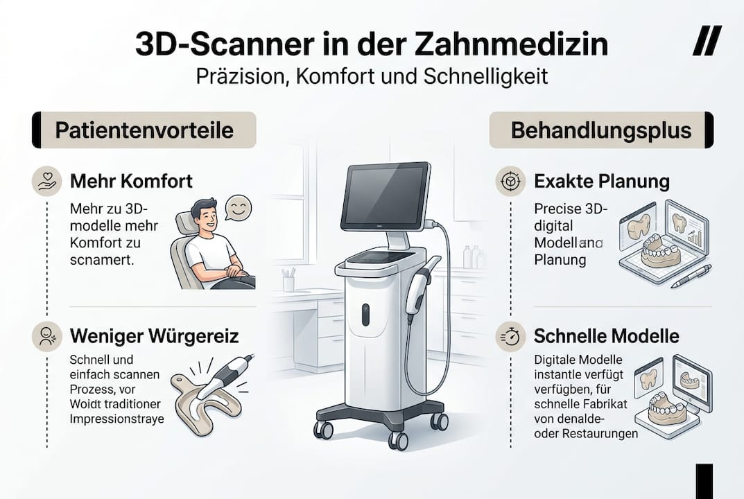 Übersicht: Die wichtigsten Vorteile von 3D-Scannern in der modernen Zahnmedizin auf einen Blick