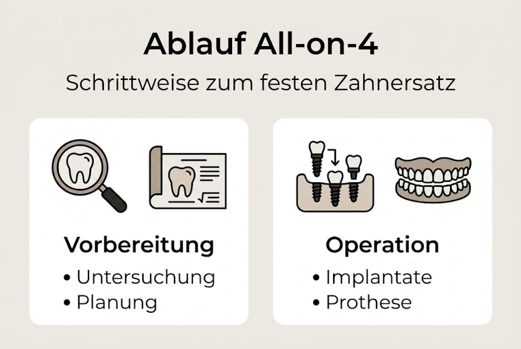 Schritt-für-Schritt-Übersicht: So läuft die All-on-4 Implantatbehandlung ab
