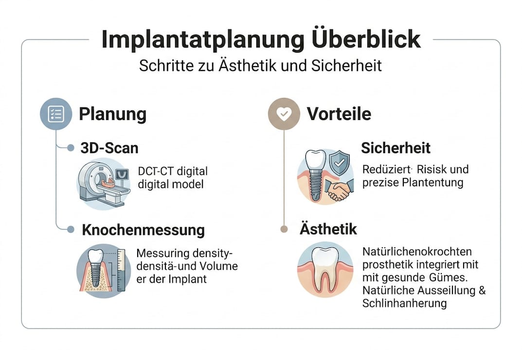 Übersicht: Die wichtigsten Schritte und Vorteile einer modernen Implantatplanung auf einen Blick