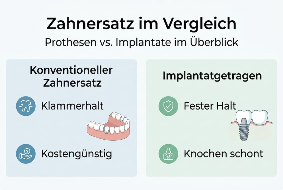 Übersicht: Vorteile und Nachteile verschiedener Zahnersatz-Lösungen