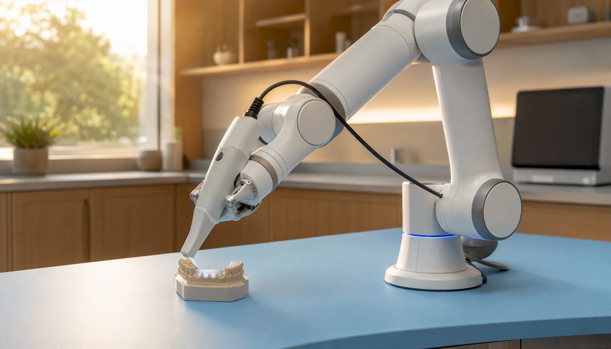 Robotizirana roka izvaja 3D skeniranje zob