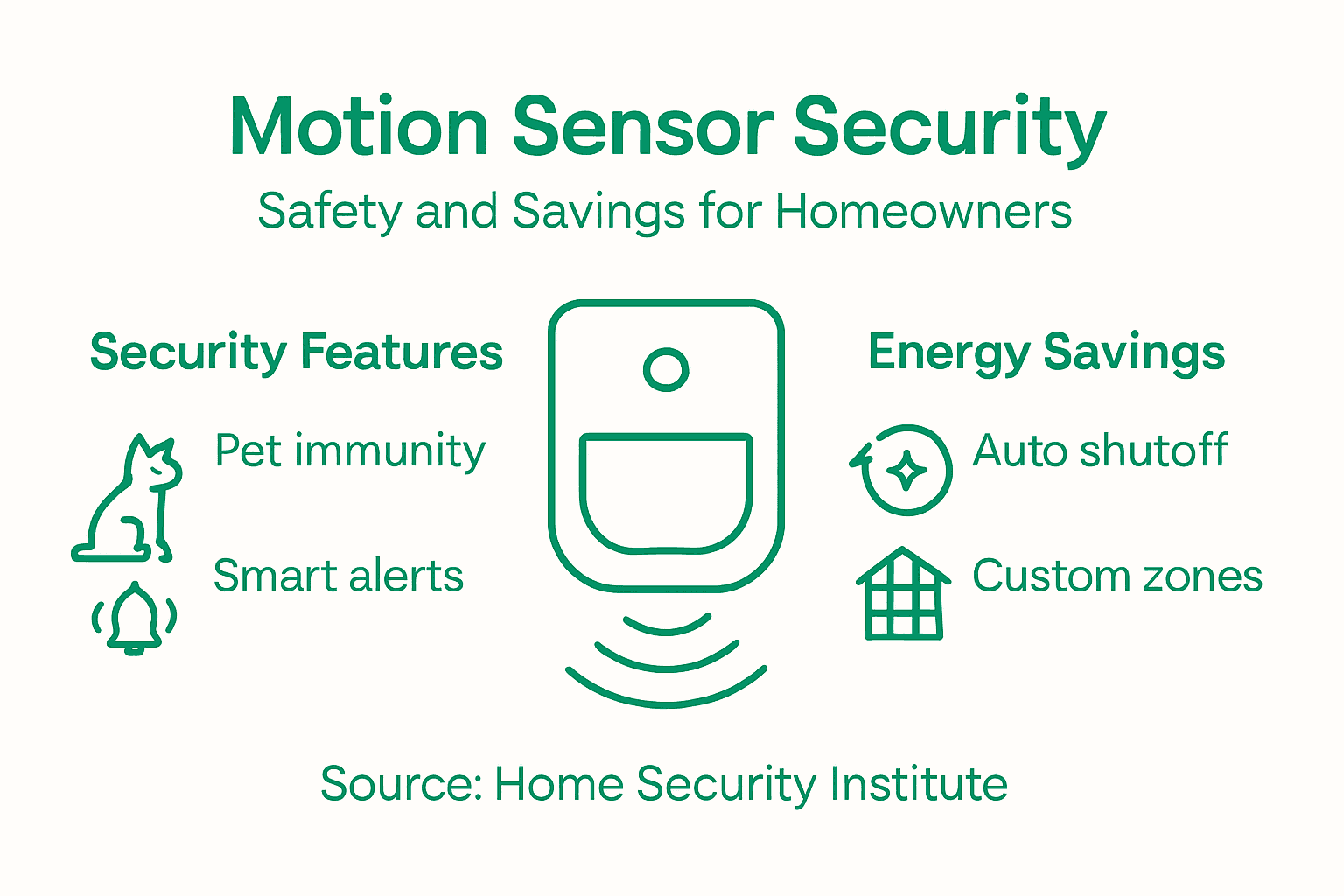 Infographic home motion sensors benefits summary